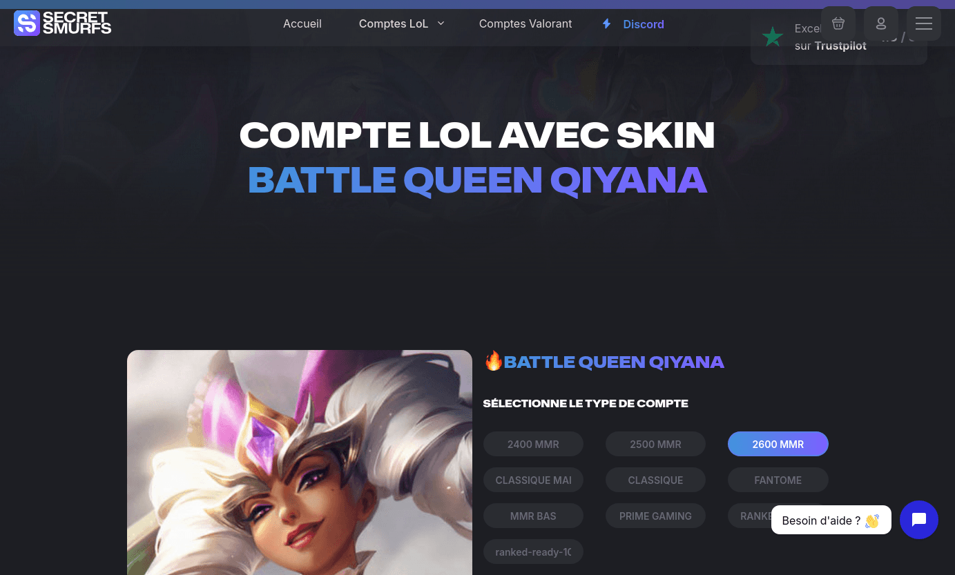 Secret Smurfs Skin Page